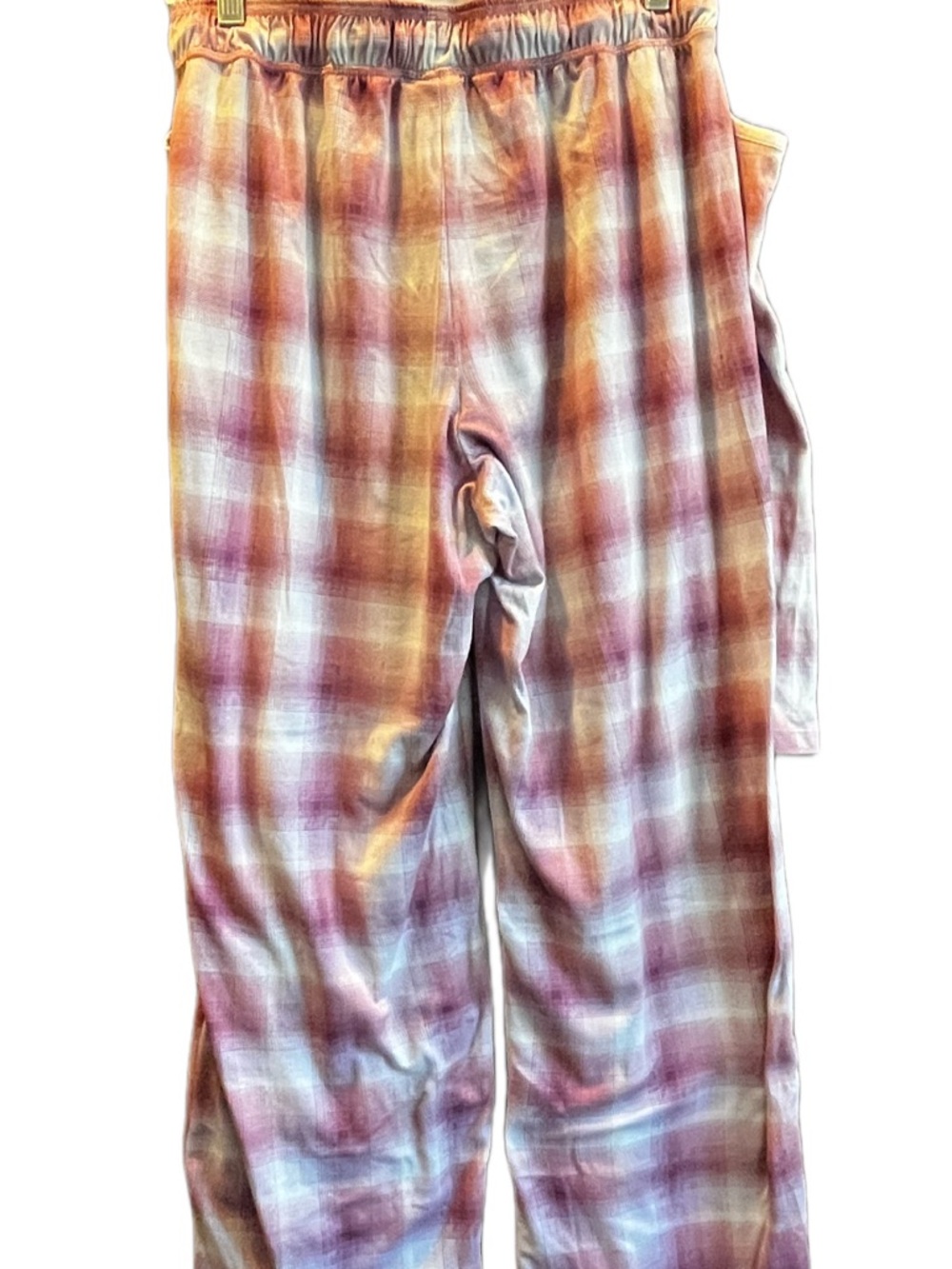 Eddie Bauer M Ultra Soft Mauve Plaid 2 Piece Pajama Set - Picture 2 of 7